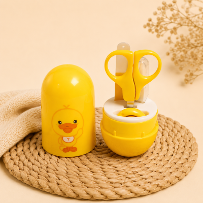 Baby Grooming Kit Set with Safety Scissors – Cute Duck Design Baby Care Set