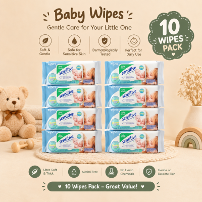 Sensitive Baby Wipes – Pack of 10